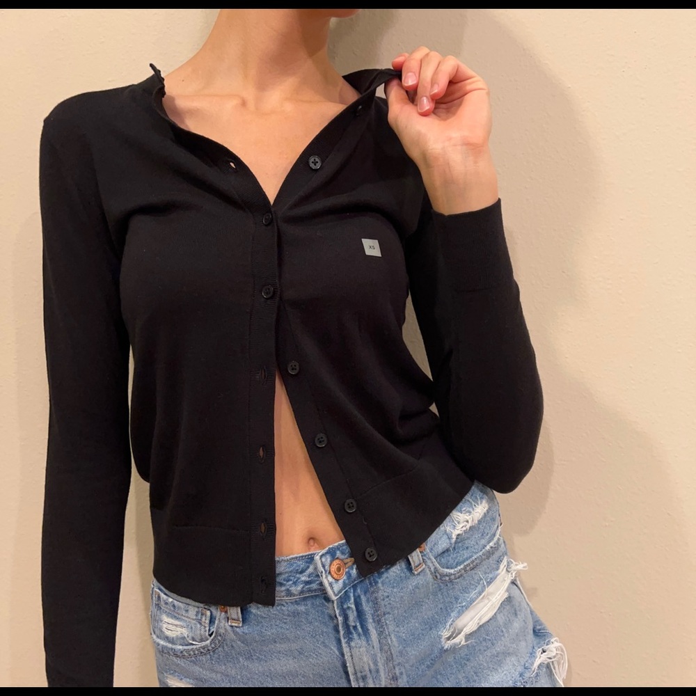 Black Button Up Cardigan